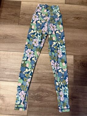 aerie High-Waist Floral Leggings - Blue Multi